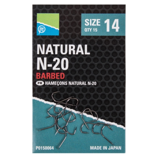 PRESTON haczyki Natural N-20 Hooks - roz.14